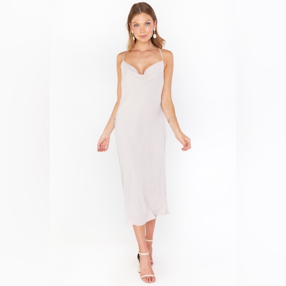 Show Me Your MuMu Dresses & Skirts - NWT Show Me Your MuMu Verona Cowl Dress in Show Me the Ring Crisp